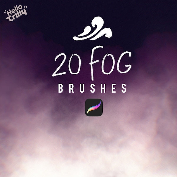 20 Fog Brushes for Procreate