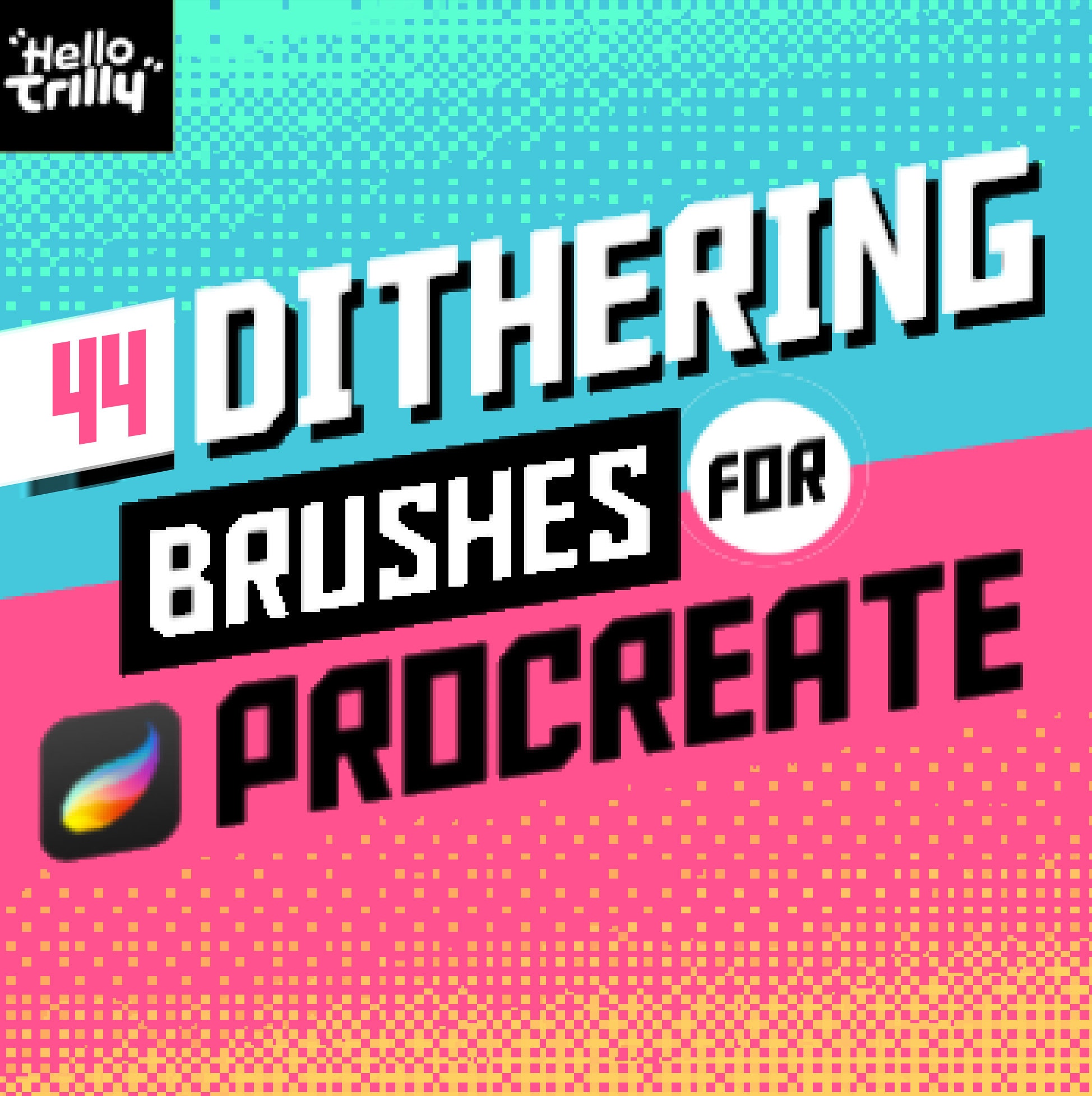 44 Retro Dithering Pixel Art Brushes for Procreate Etsy