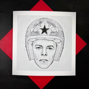 Croquis de David Bowie Carte de vœux