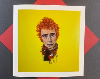 Johnny Rotten greetings card