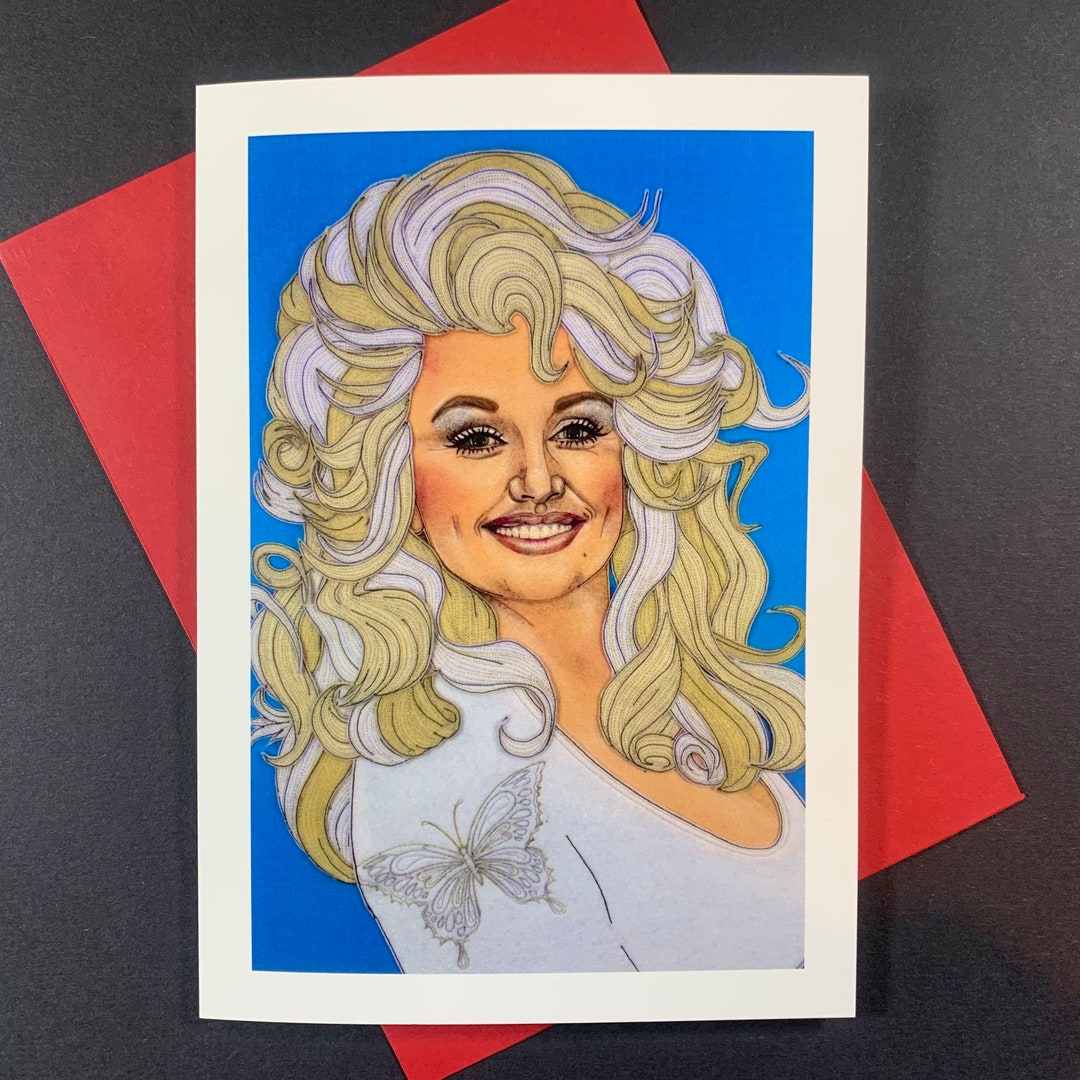 Dolly Parton Greetings Card Etsy