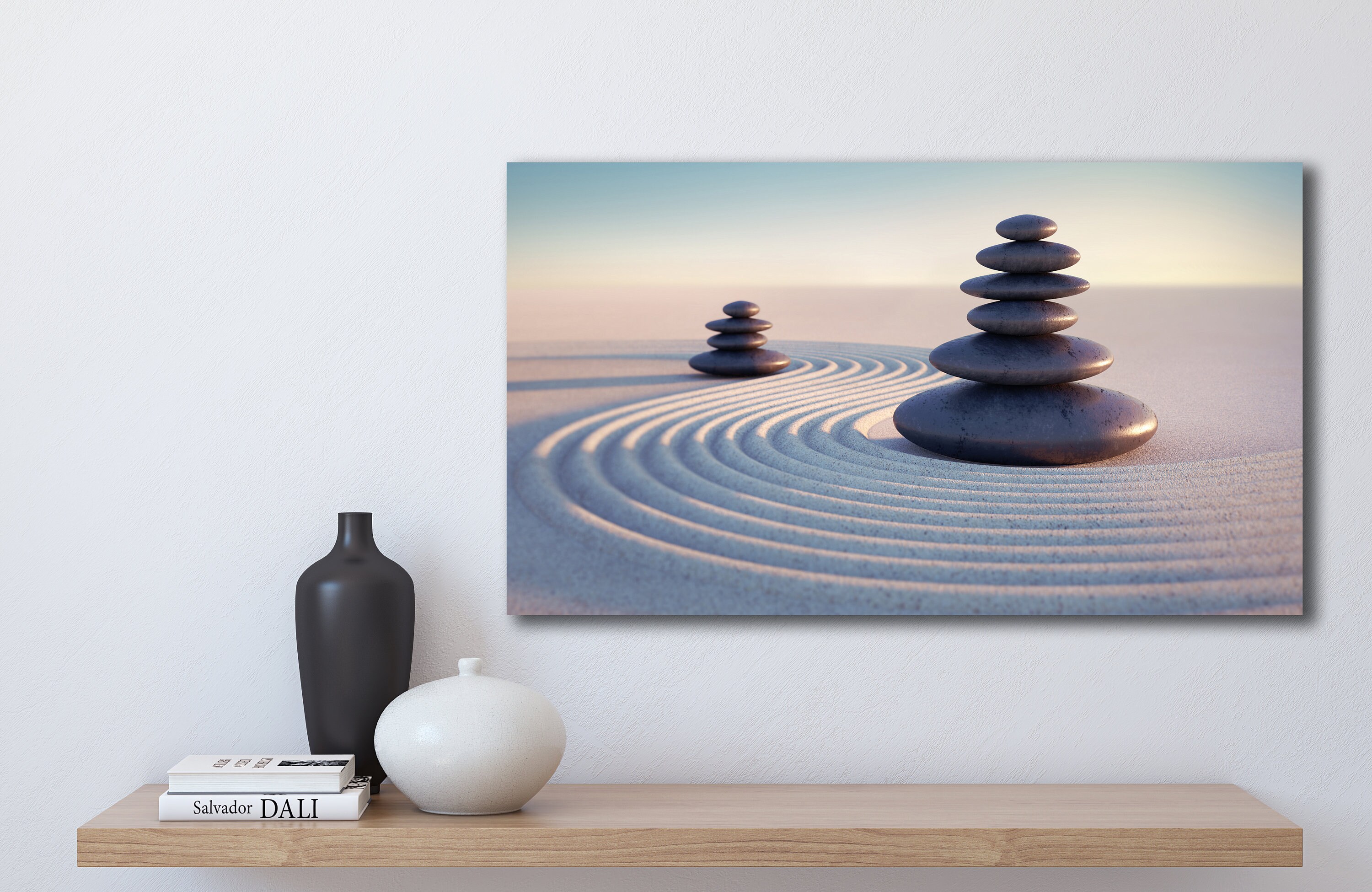 Zen Stone and Sand Canvas Wall Art for Room Office Home Etsy Australia