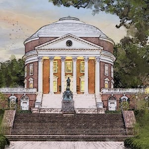 University of Virginia (UVA)  great unique gift idea for graduation, alumni, dorm decor, school handmade, (prints)
