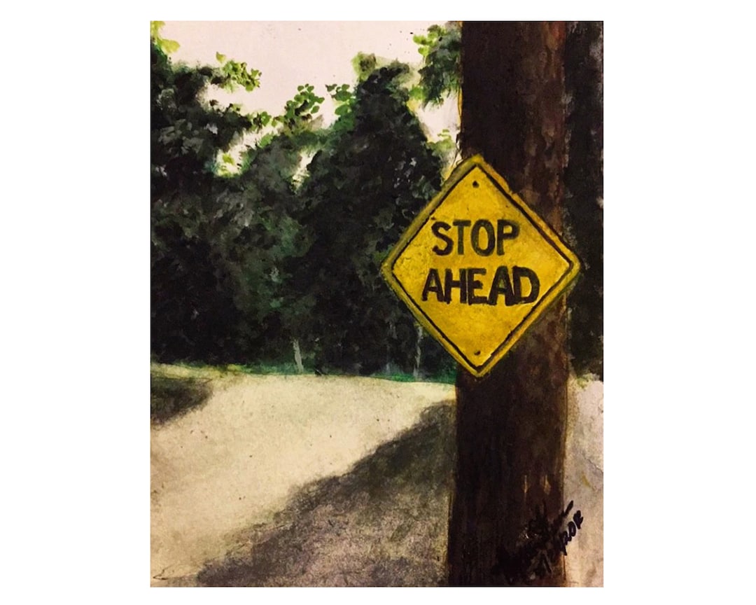 Hug Rustic Stop Sign STOP. Simple Rustic Themed Painting of a Stop Sign From a North ...