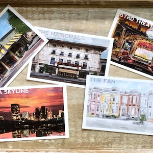Richmond, Virginie - lot de 5 cartes postales pour aquarelle fine art, (4 x 6 pouces). Virginia, VCU, fait main, souvenirs RVA Travel Lover Gift