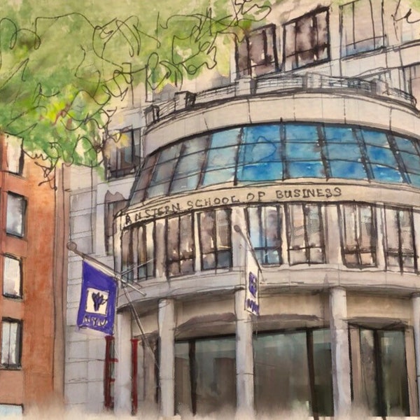 New York University (NYU) Stern School of Business great unique gift idea for graduation, alumni, dorm, school handmade, limited (prints)