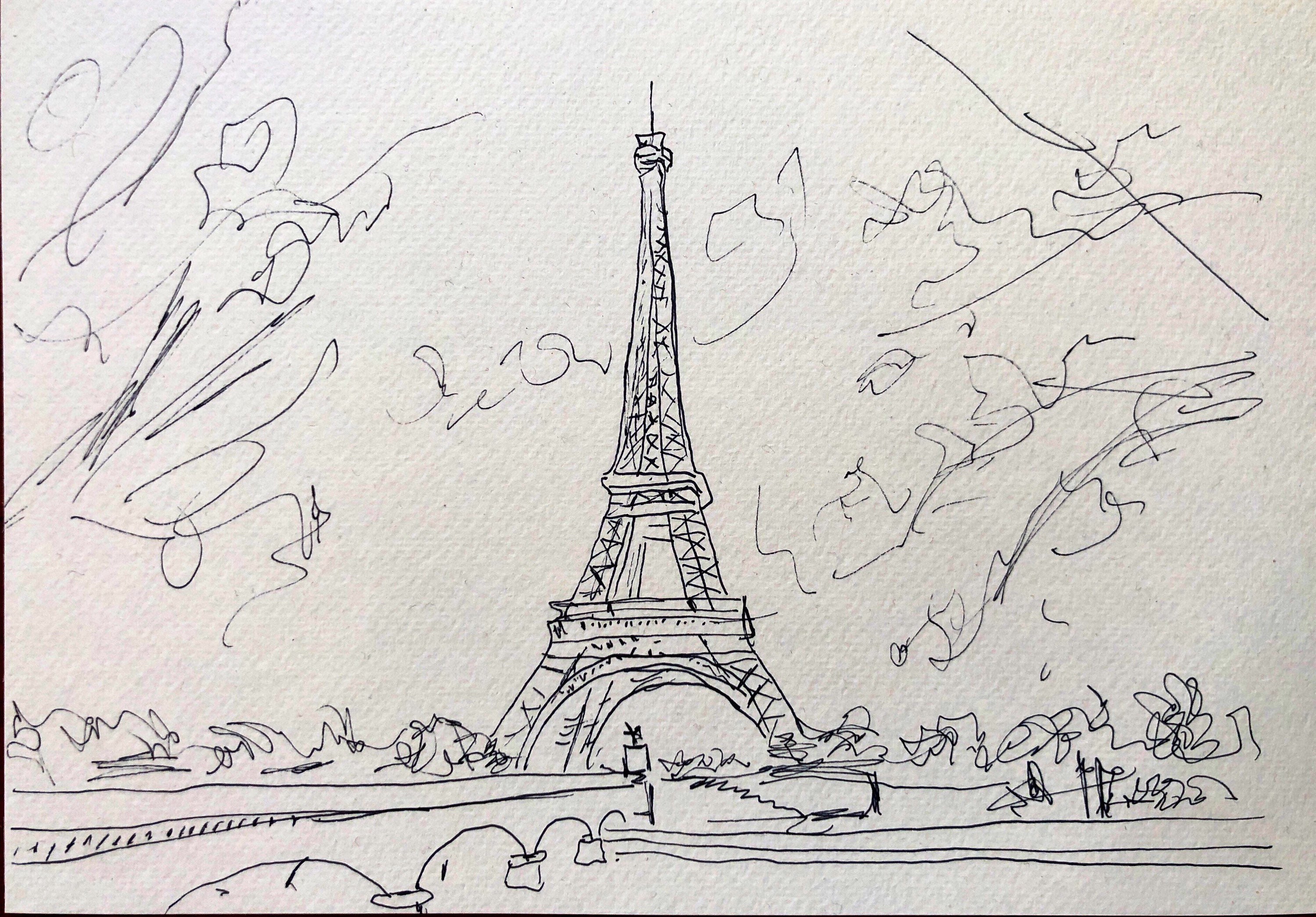 Eiffel Tower Amazing Drawing  Drawing Skill