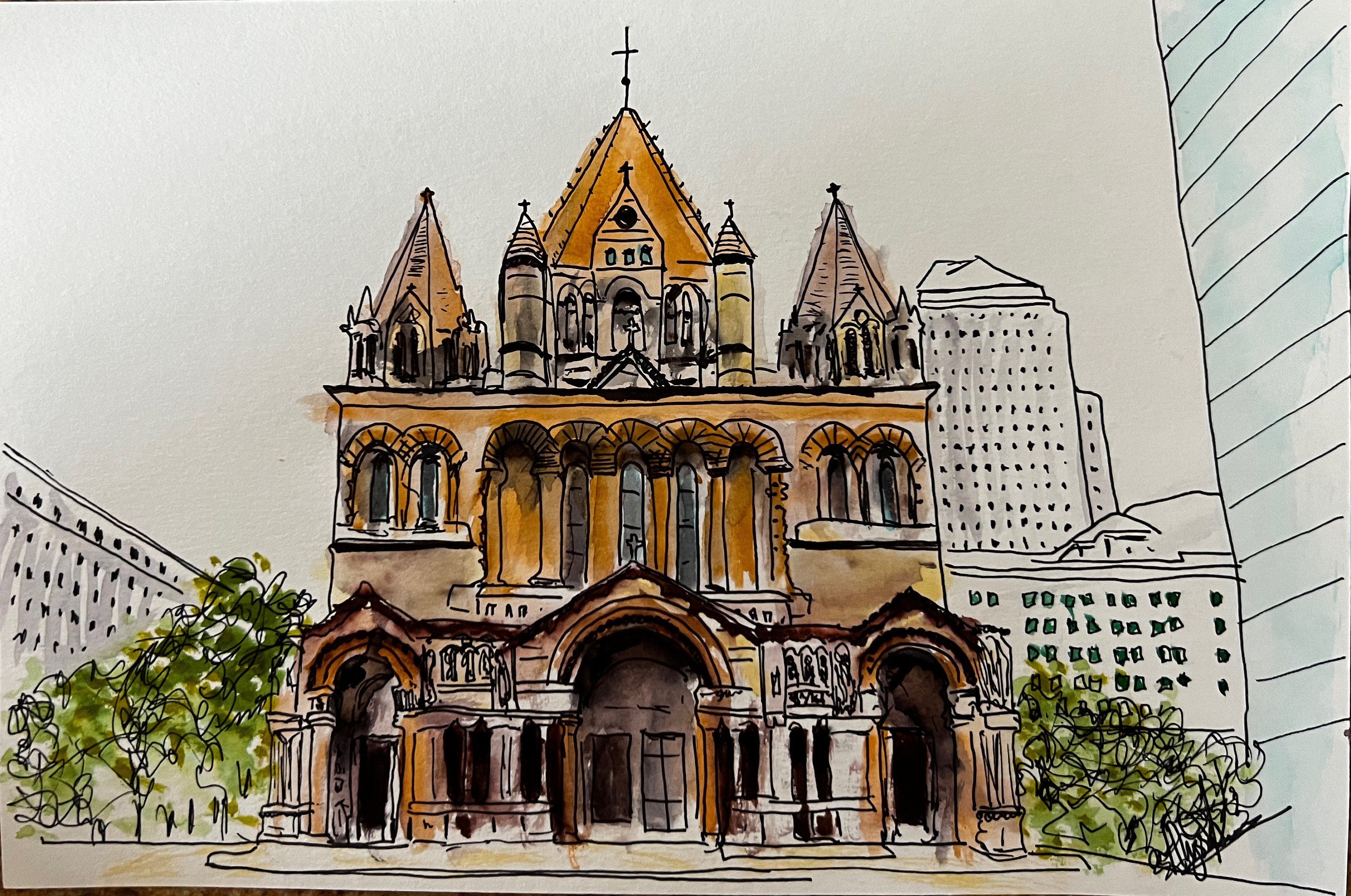 Boston MA Massachusetts Copley Square Trinity Church Travel -  Hong Kong