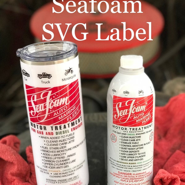 Seafoam Motor Treatment Label SVG/PNG