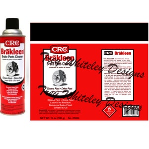 Brakleen Brake Cleaner Label SVG/PNG