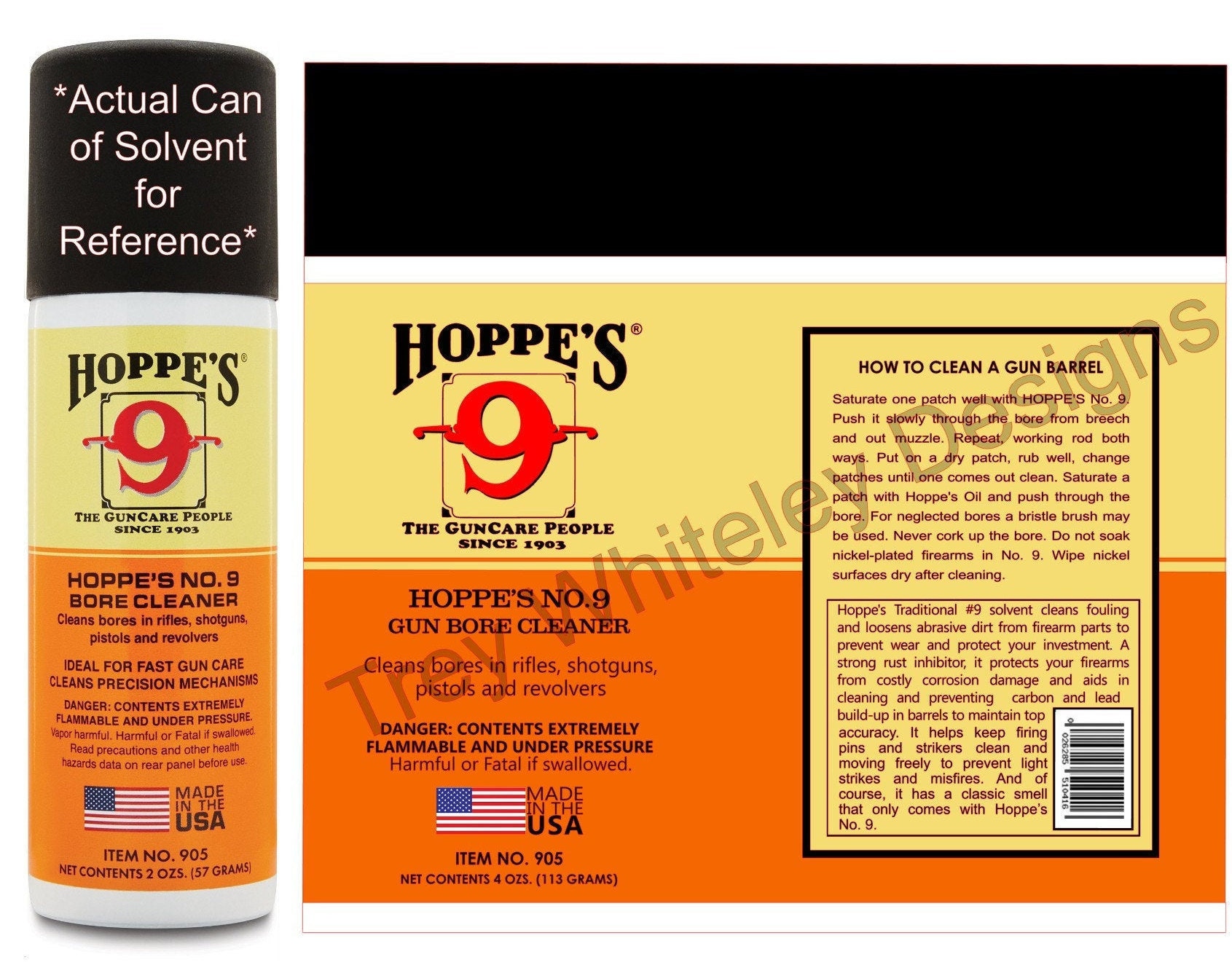Hoppe's No. 9 Gun Cleaner Labels .SVG 