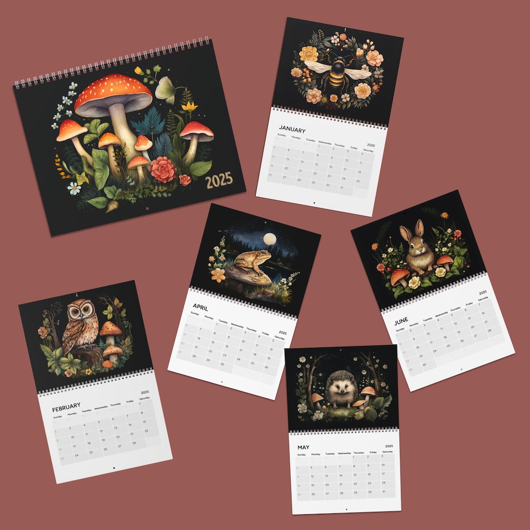 2025 Cottagecore Wall Calendar Etsy