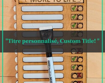 chore chart husband and wife Chore Chart | Dry-erase sliders | custom Title | Wooden