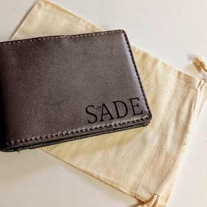 Engraved Wallet | Leather wallets | Personalized | Photos engraving too !
