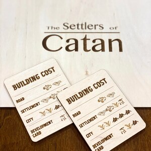 Wooden Catan Cards - Settlers of Catan Laser Cut and Engraved Wood ...