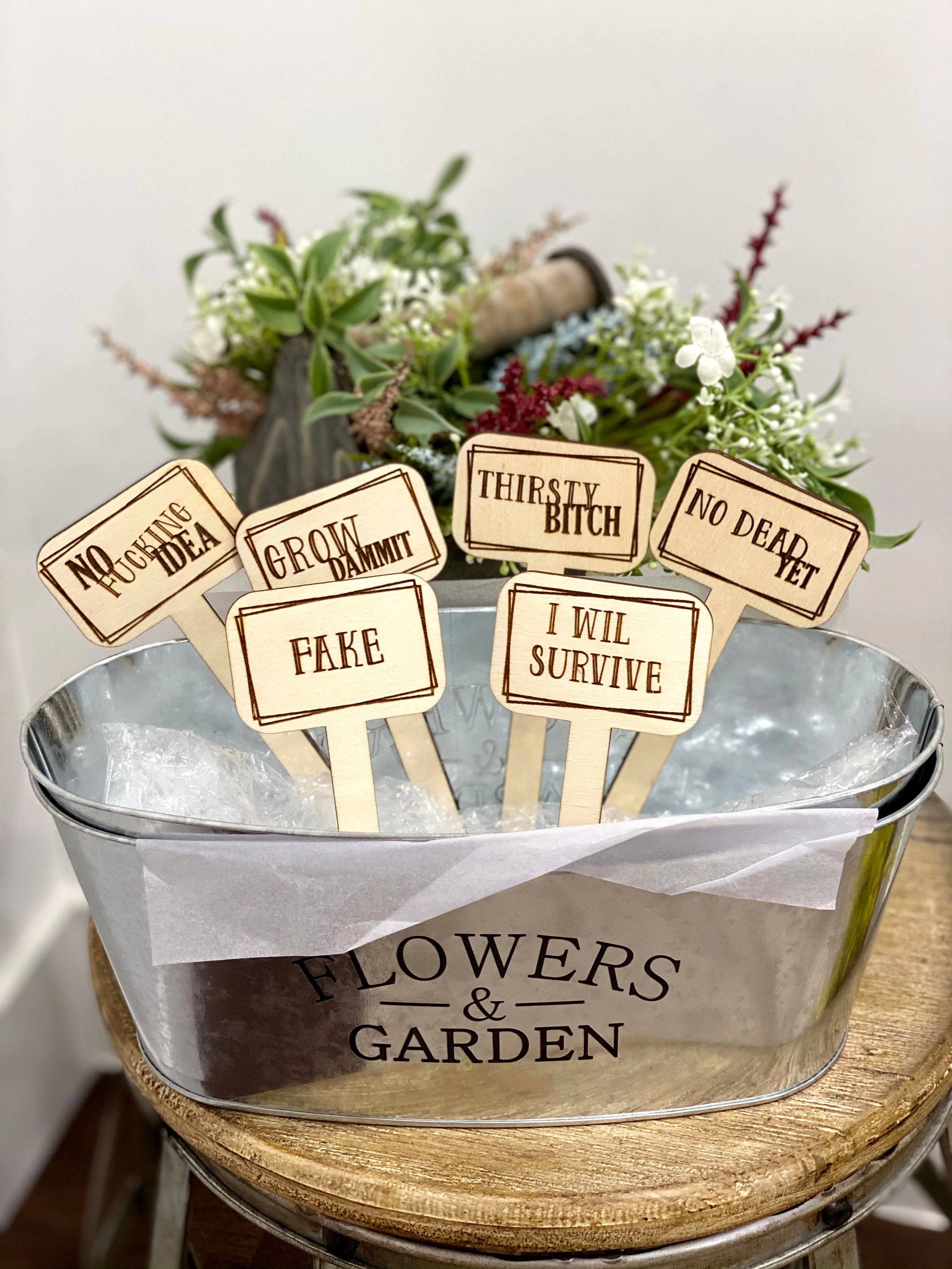 Funny Plant Markers Classic Garden Markers Novelty gift Etsy