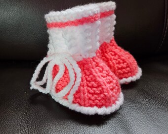 Baby Booties with laces, newborn to 6 months
