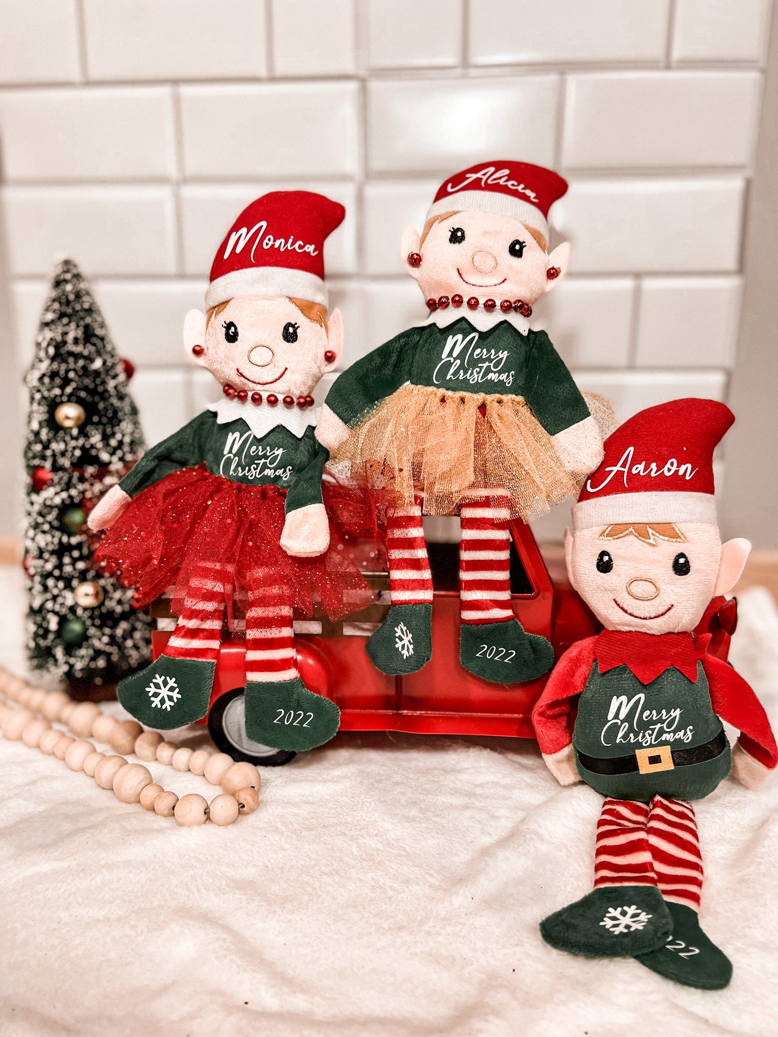 Make Dollar Tree Christmas Elves Personalized - Sweet Red Poppy
