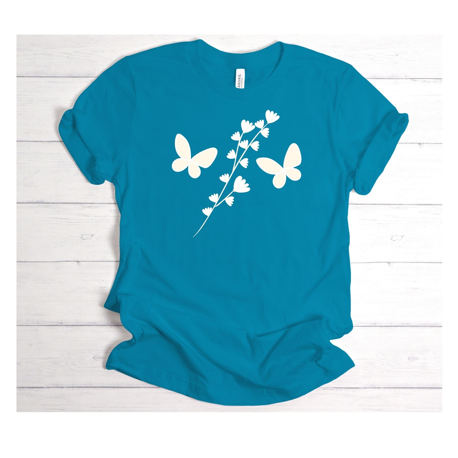Butterfly Tshirt Women's Floral Tee Butterflies Shirt Etsy