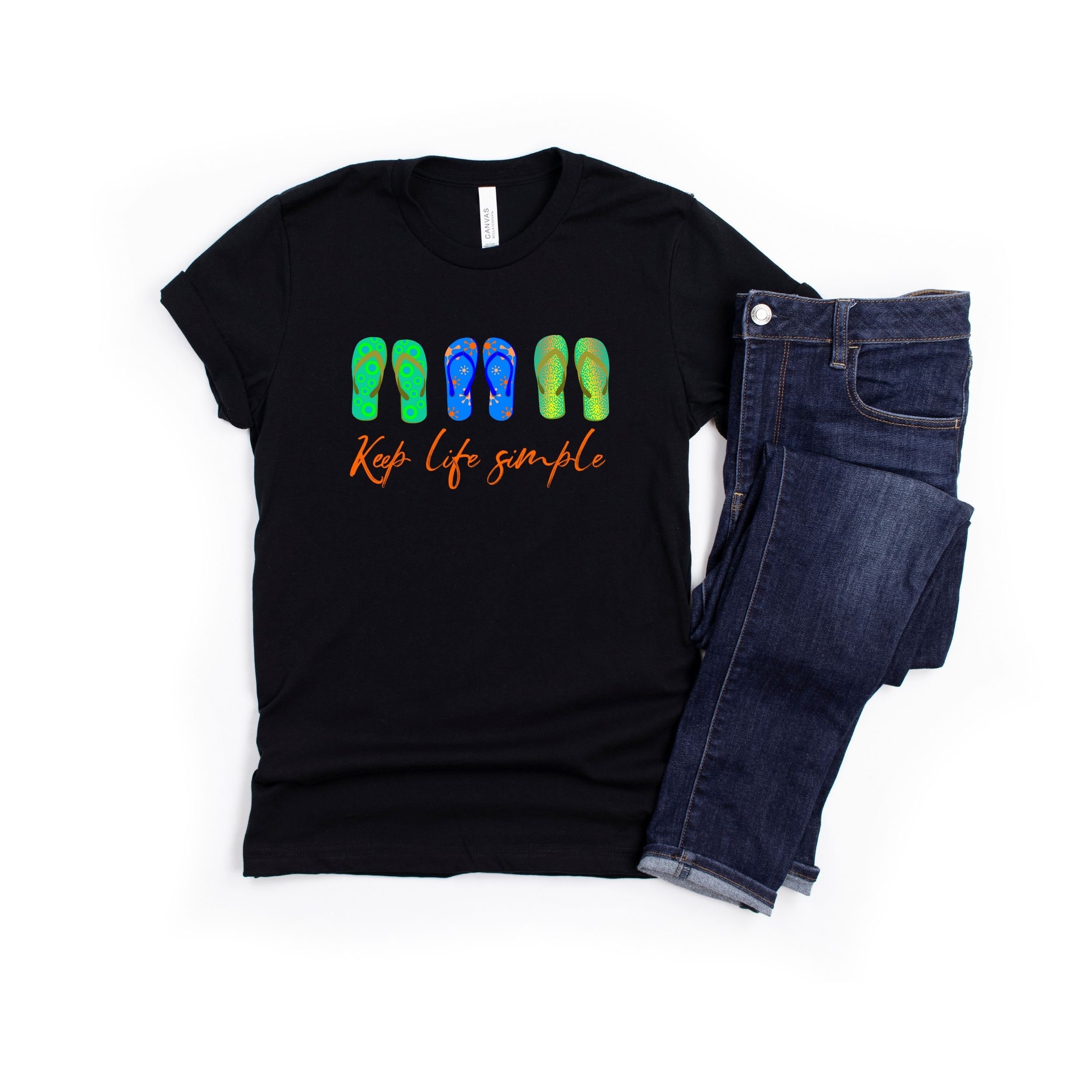 Flip Flops T-shirt Keep Life Simple Shirt Summer Shirt - Etsy