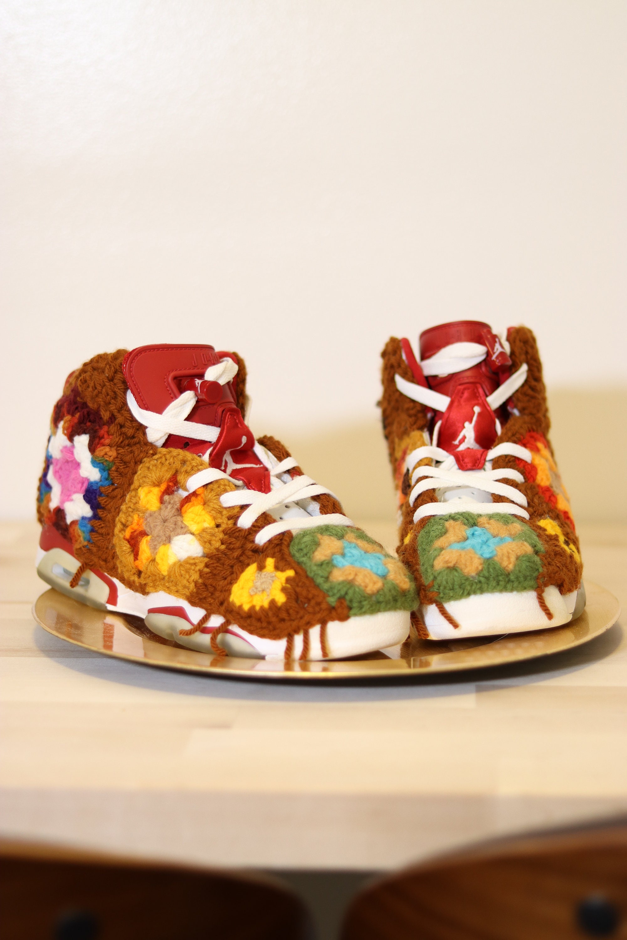 Jordan Big Kids' Air Retro 6 Crocheted Grandma Sneakers Size 7Y - Etsy