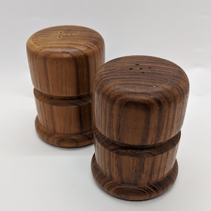 Vintage MCM Teak Salt and Pepper Shakers Danish Modern Gailstyn-Sutton