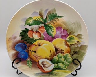 Vintage Signed Ucagco Fruit Plate Decorative Collector Plate Handpainted