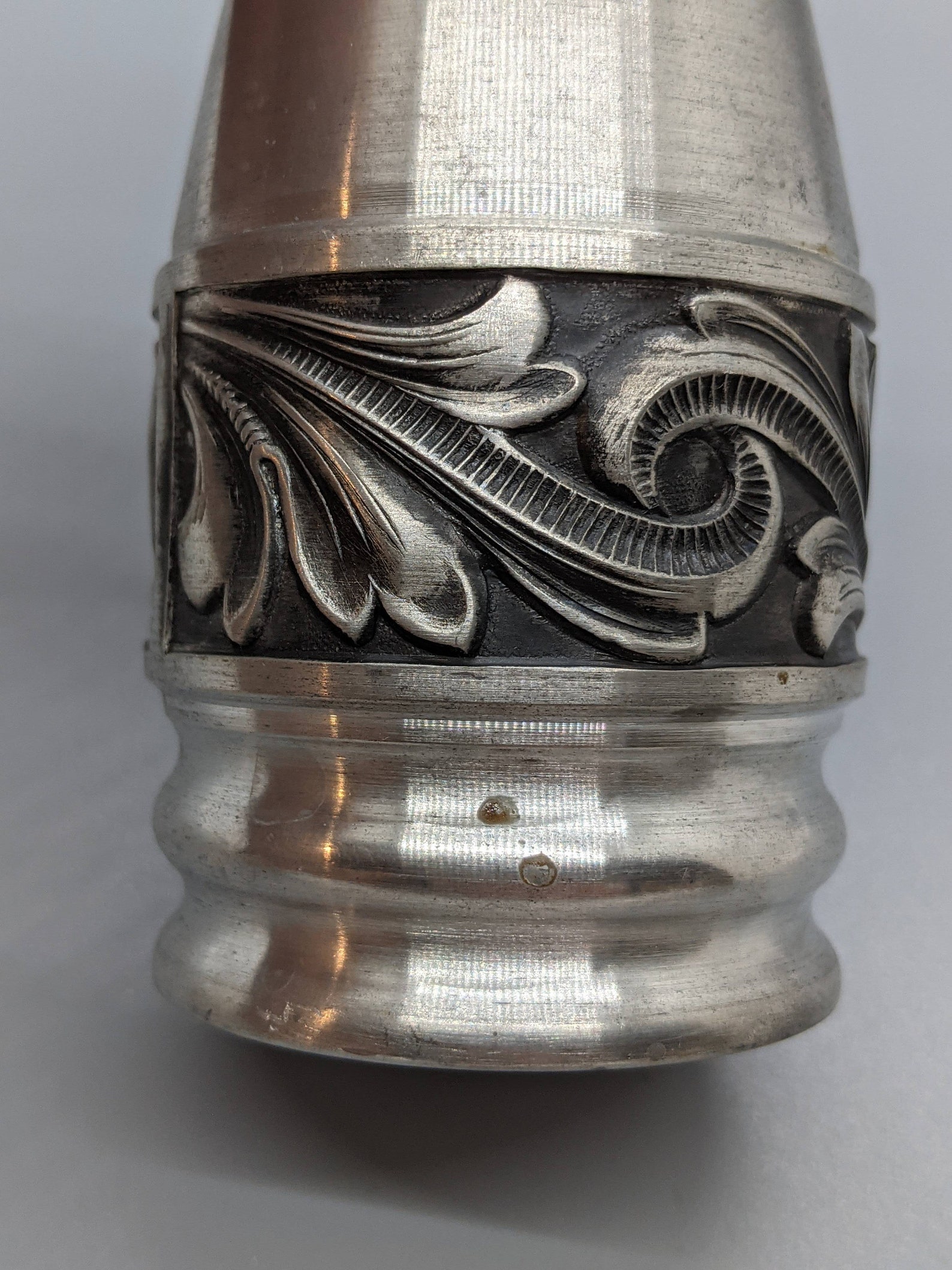 Norsk Tinn Pewter Vase MCM Embossed Leaf Design Pewter Floral Etsy