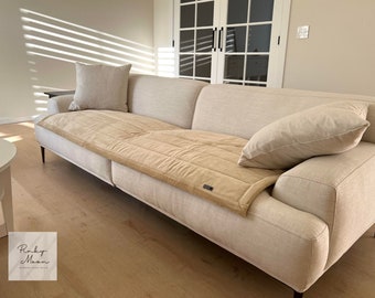 Minimal Style Sofa Seat Covers | Couch Protector Mat Pad for Dogs & Children. Premium Soft 100% Microfiber