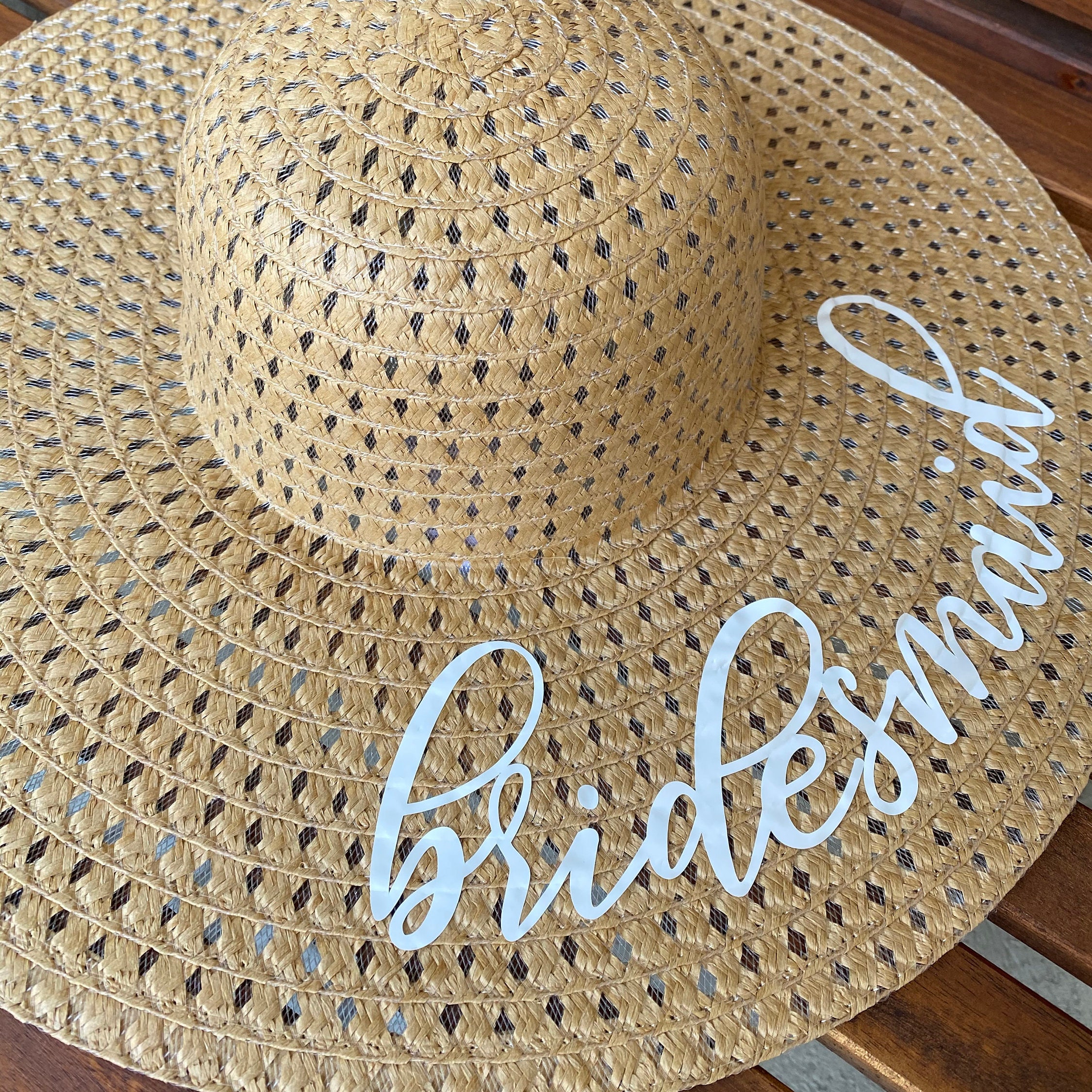 Custom Beach Hat Bride Sun Hat Cute Unique Bridal Shower Etsy