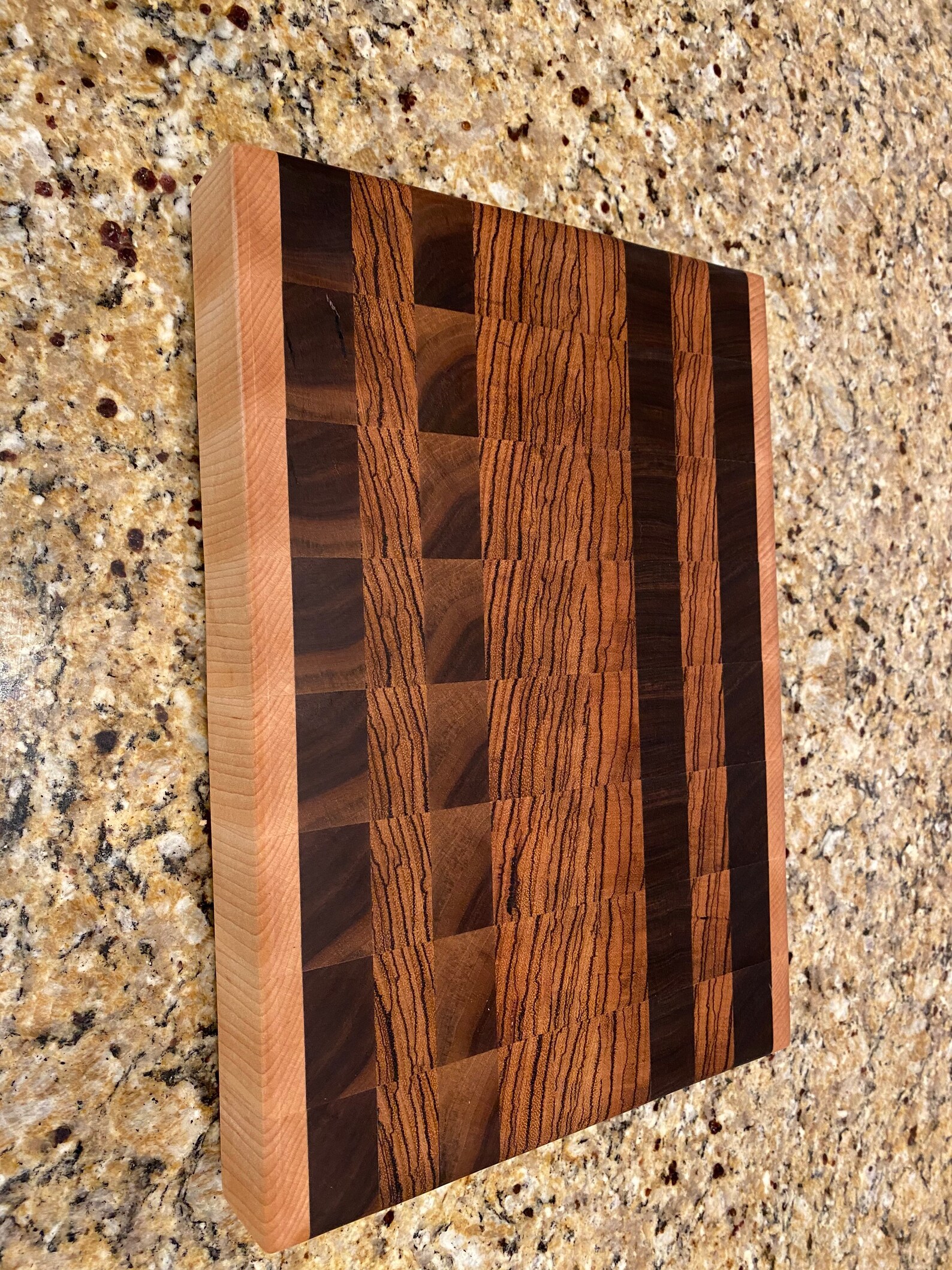 End Grain Tigerwood/walnut/maple Cutting Board Etsy