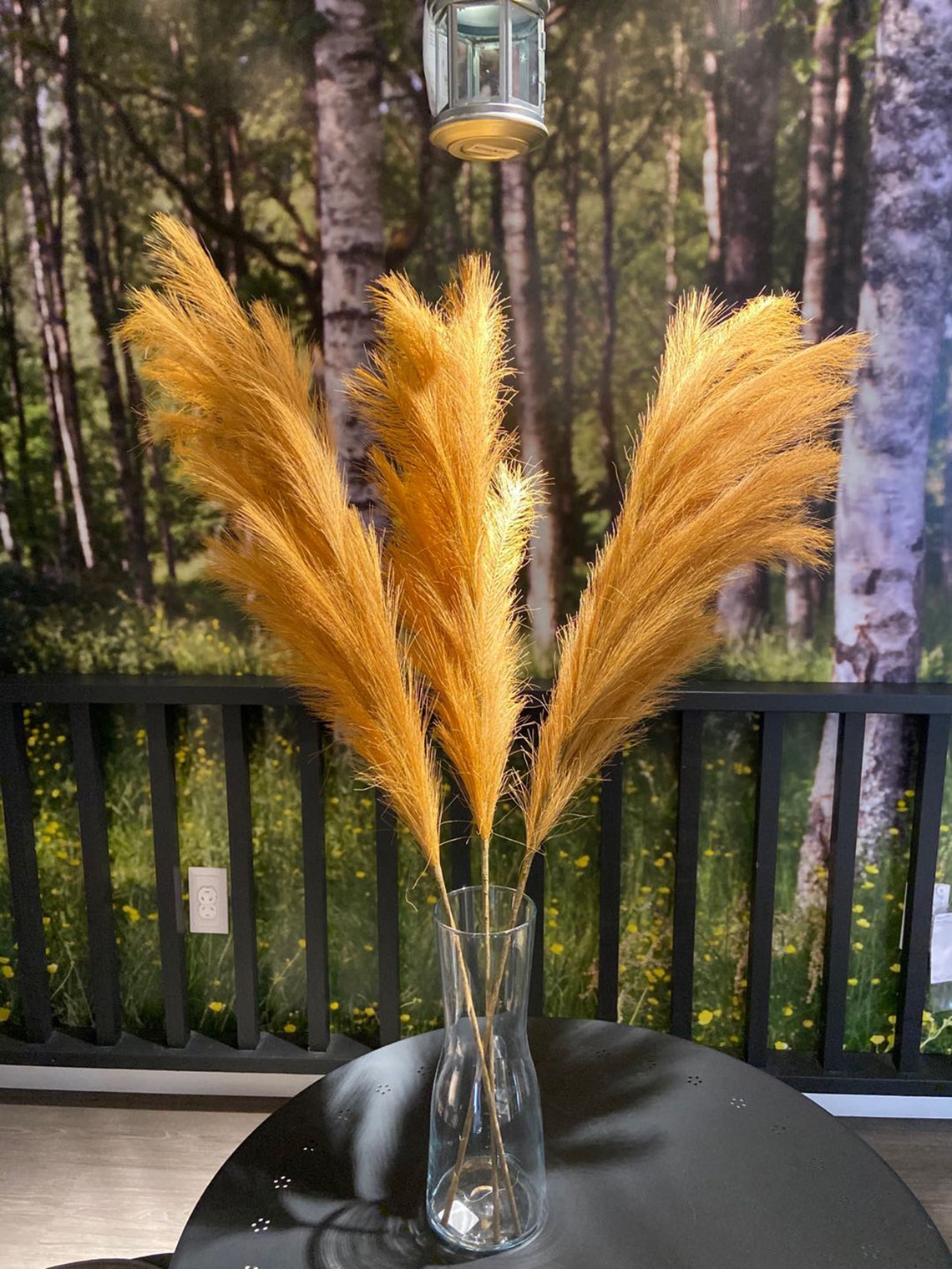 Artificial Pampas Grass 43 inches Big Size Wheat Yellow Etsy