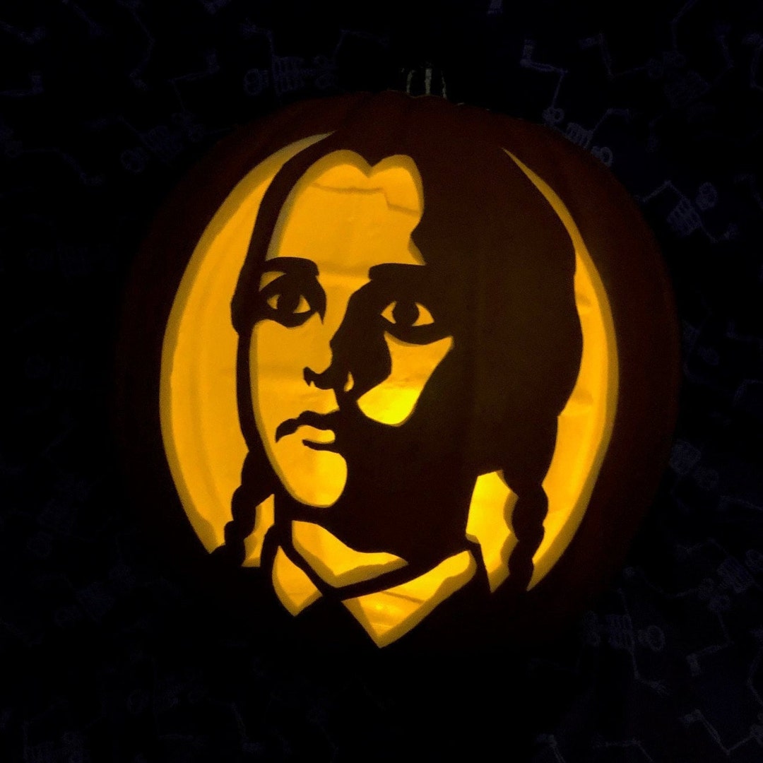 Wednesday Addams Carved Pumpkin - Etsy wednesday-addams-carved-pumpkin-etsy