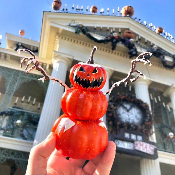 Haunted Mansion Holiday inspired Pumpkin Snowman