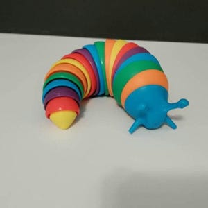 Articulated Fidget Rainbow Slug Stress Relief Toy image 3