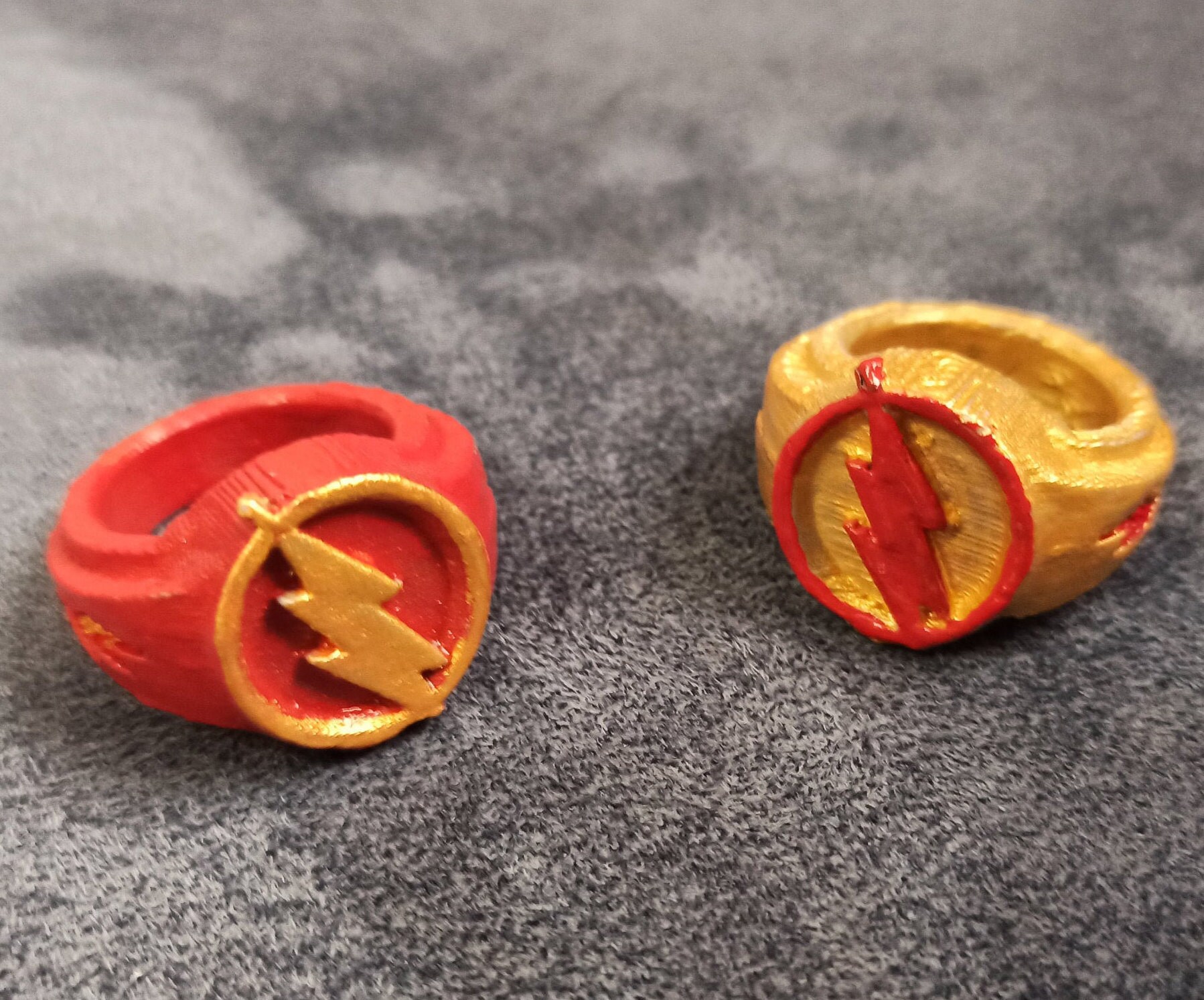 Flash & Reverse Flash Character Ring 3D Printed Hand Painted Etsy