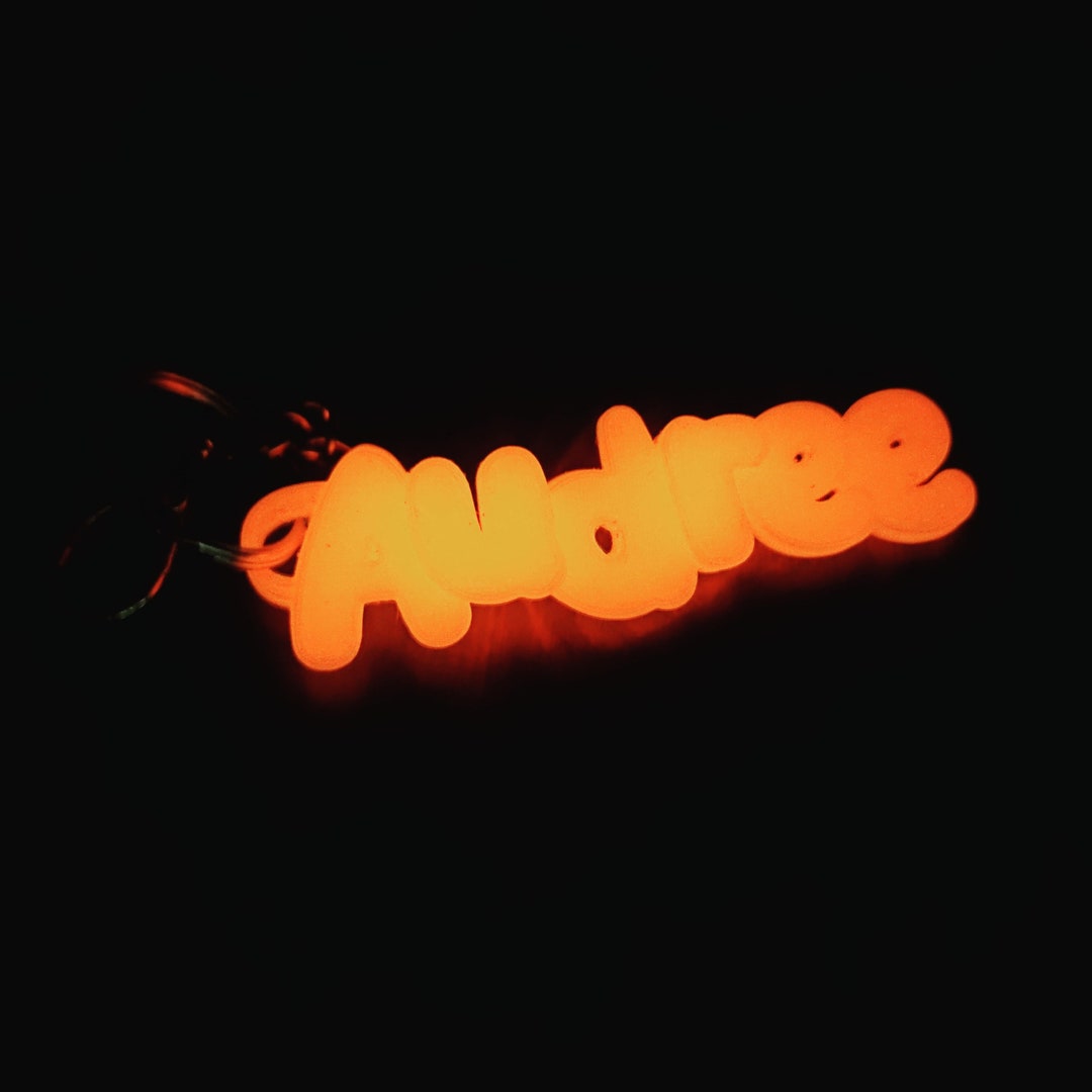 Personalized Name Keychains Phrase Keychains Glow In The Etsy