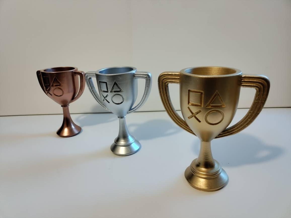 3D Printed Playstation 5 Game Achievement Trophies| Gamer Trophy