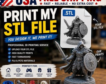 STL Printing Services| Print My STL File |3D Printing Services, Large Scale and Resin Prints, Mini Figurines, Car Models and mor