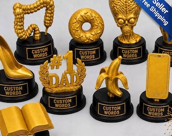 4" Inch Custom Trophy,3d printed Personalize and Design Your Own Trophy, Friend Trophy, Funny Office Award,  Trophy Gift, Custom Award