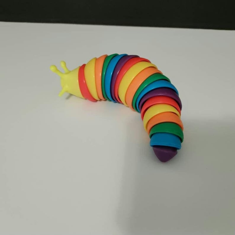 Articulated Fidget Rainbow Slug Stress Relief Toy image 4
