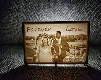 Personalized Photo Night Light | Handmade Wireless LED Wedding Gift