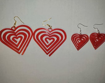 Pendientes de corazón / Joyería romántica / Lindo regalo para ella / Pendientes para el Día de San Valentín
