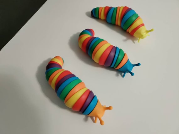 Articulated Fidget Rainbow Slug Stress Relief Toy