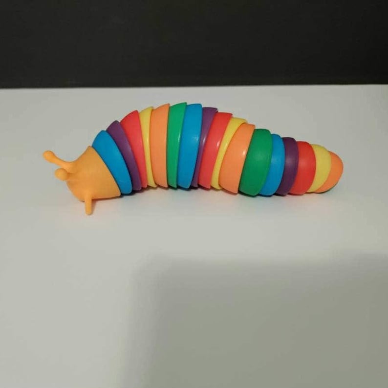 Articulated Fidget Rainbow Slug Stress Relief Toy image 5