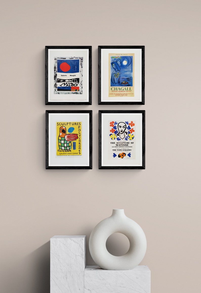 1989 Marc Chagall Exhibition Poster offset Lithograph Etsy