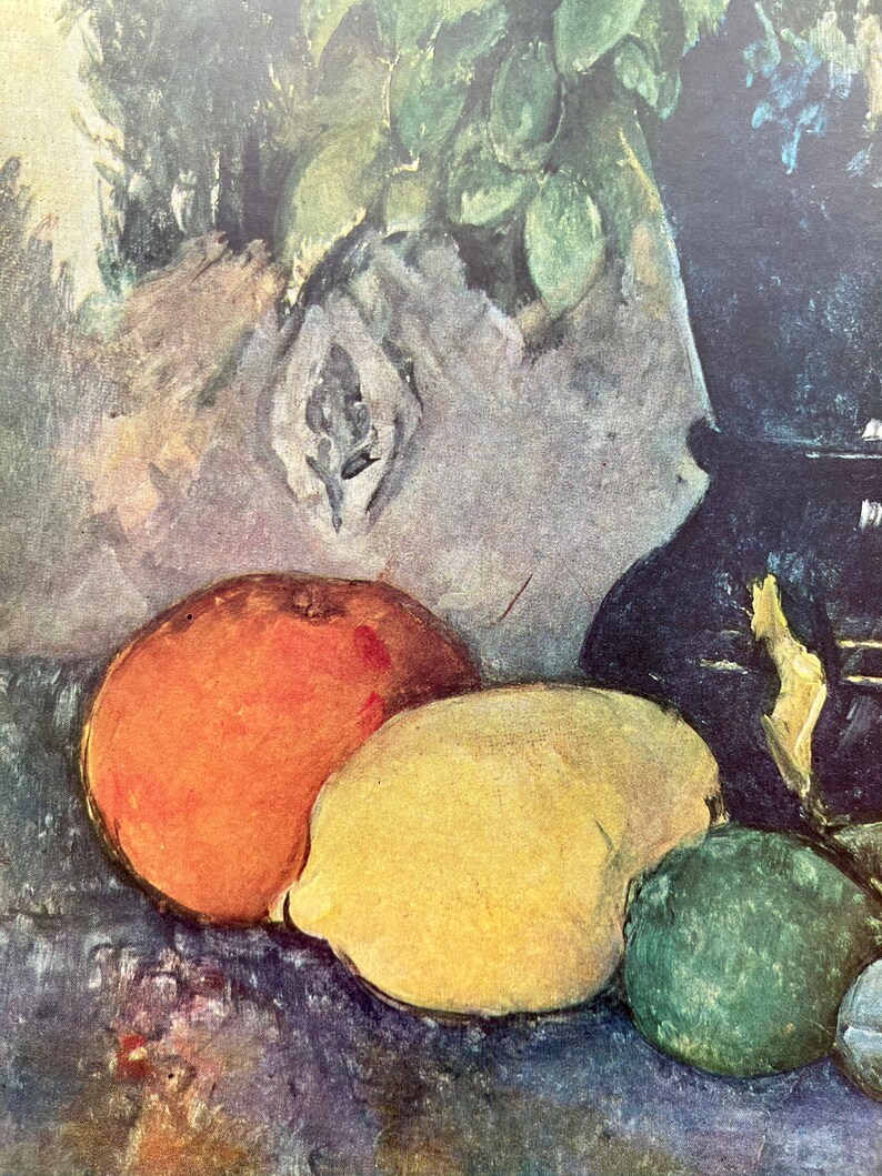 Rare lithograph Flowers and fruits 1950 Paul C\u00e9zanne