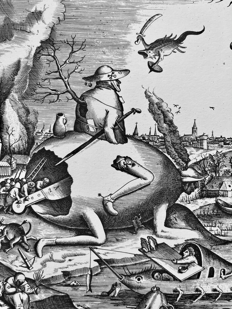 1976 Pieter Bruegel the Elder Rare LITHOGRAPH Large Size: 37.8x51cm ...