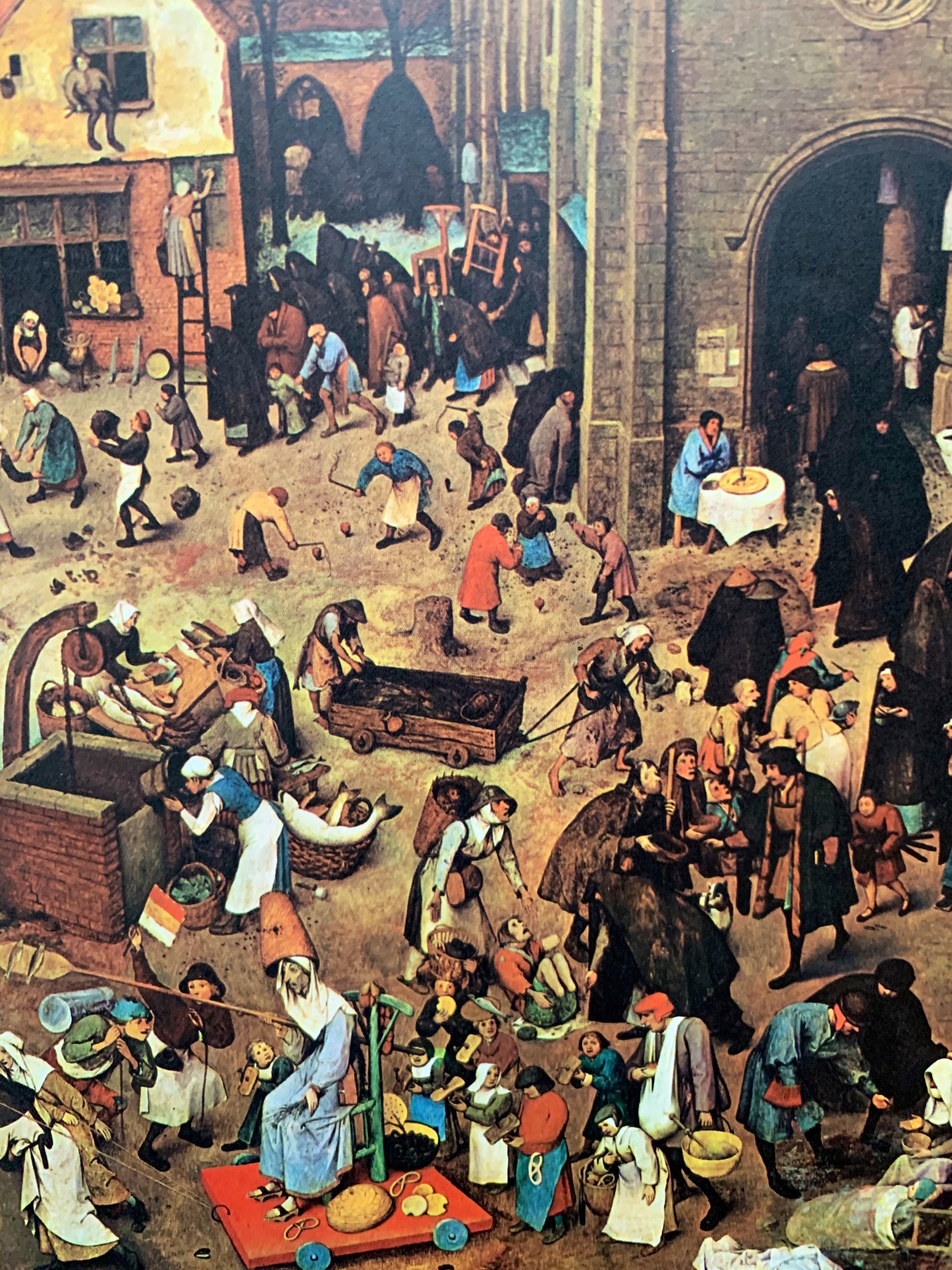 Kunstwerke Von Pieter Bruegel Der ältere 1960 Pieter Bruegel der Ältere seltene vintage LITHOGRAPHIE, Großformat