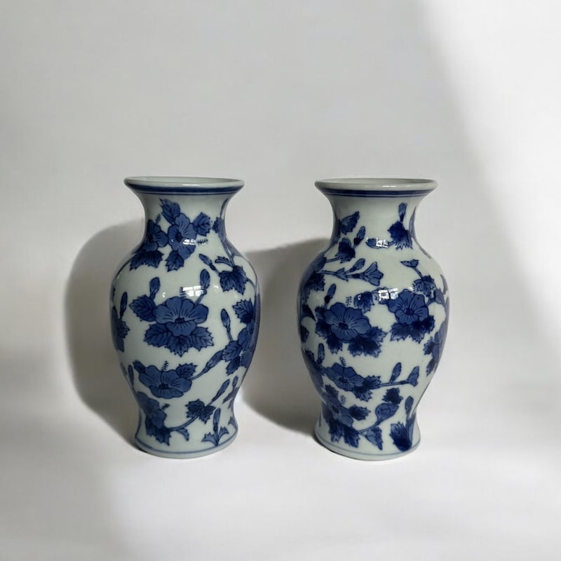 Blue and White Vase - Etsy